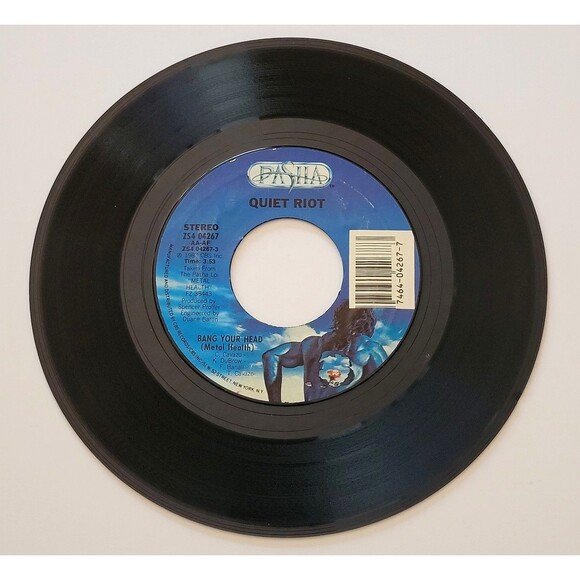 Quiet Riot Bang Your Head (Metal Health) / Live 45 RPM Vinyl Pasha VG+ Rock '83 - Picture 2 of 4